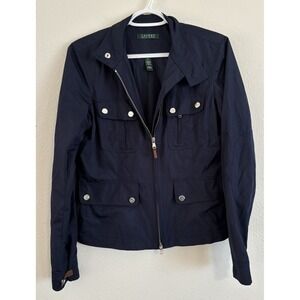 Lauren Ralph Lauren Blue Long Sleeve Jacket Womens Sz Small